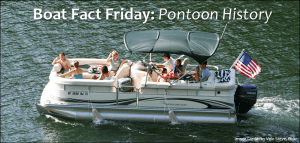 family having a good time on a pontoon