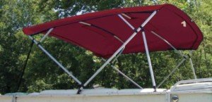 red pontoon bimini top with light cut out