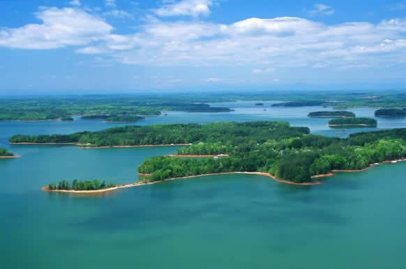 Lake Hartwell on the Georgia and South Carolina line