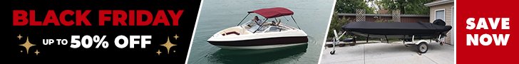 Black friday sale - Up to 50% off Carver Boat Covers and Bimini Tops!