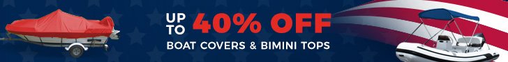 4th of July Sale - up to 40% off Carver Boat Covers and Bimini Tops!