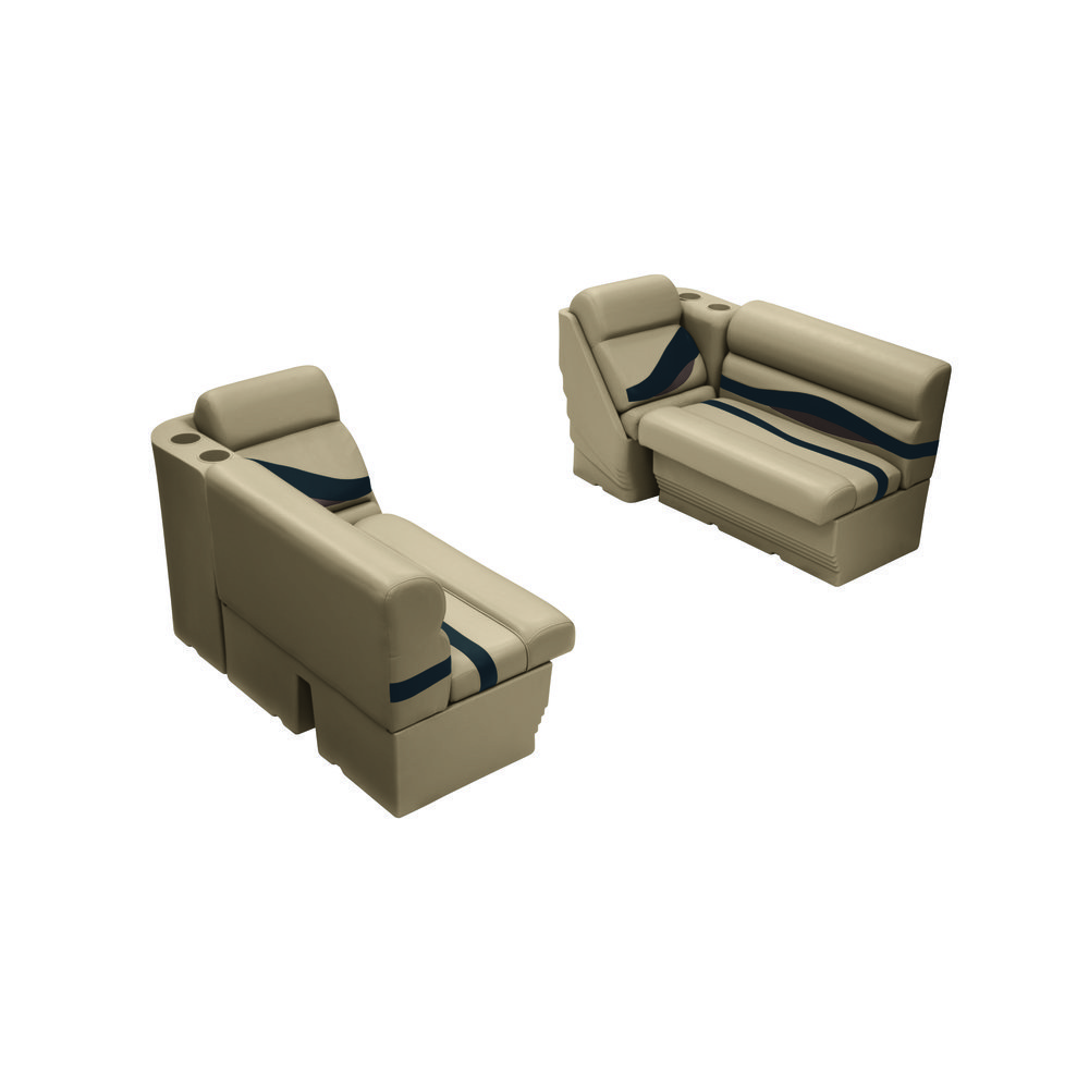 WS14037-1730: 54" Front Pontoon Bench &amp; Lean Back Set 