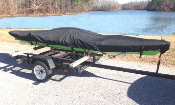 A trailered Kayak with a Cover