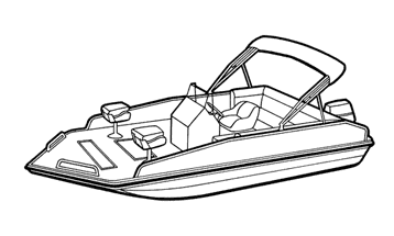 Illustration of a Modified-V, Performance Deck Boat