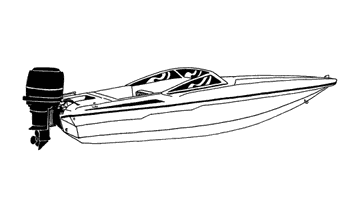 Illustration of a Ski Boat with Low Profile Windshield
