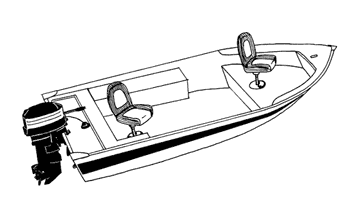 Illustration of a V-hull Fishing Boat - Narrow Series