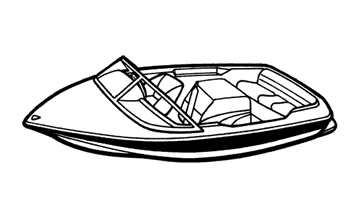 Illustration of a Tournament Ski Boat - Narrow Series