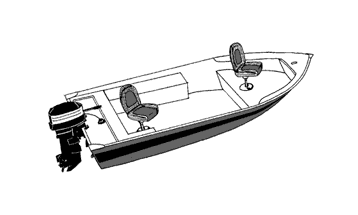 Illustration of a V-Hull Fishing Boat - Extra Wide Series