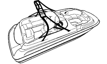 Line Art - Deck Boat with Tower - Over-the-Tower Cover
